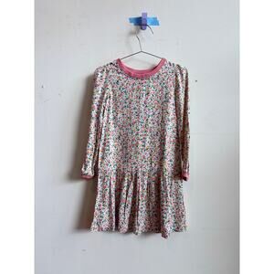 Hanna Andersson Floral Drop Waist Swing Dress 5Y